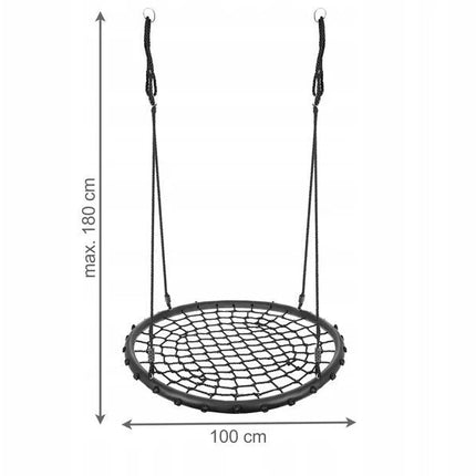 Utendørs Gondol Rund Myk Huske for Barn, 100 cm i diameter - IGM Shop Norway