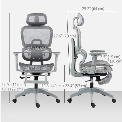 Ergonomisk kontorstol med 3 - soners korsryggstøtte - IGM Shop Norway