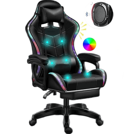 Gamingstol med høyttaler og RGB LED - IGM Shop Norway