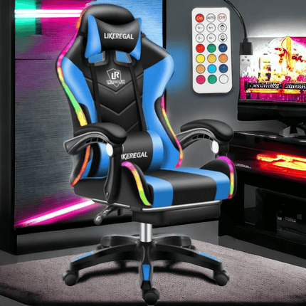 Gamingstol med høyttaler og RGB LED - IGM Shop Norway