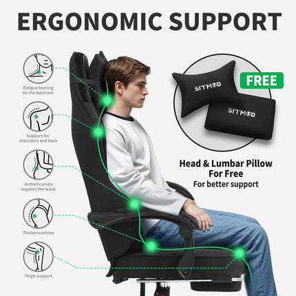 Sitmod Ergonomisk Gamingstol (Forhåndsbestilling) - IGM Shop Norway